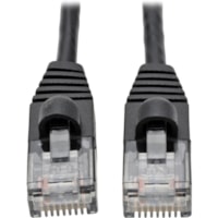 Tripp Lite by Eaton Gigabit N261-S01-BK Cat.6a UTP Patch Network Cable - 1 ft (0.30 m) Category 6a Network Cable for PC, Server, Router, Printer, Patch Panel, Switch, Network Device - First End: 1 x RJ-45 Network - Male - Second End: 1 x RJ-45 Network - Male - 10 Gbit/s - Patch Cable - 28 AWG - Blac