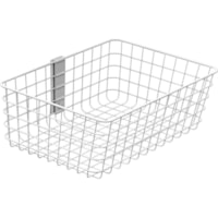 Ergotron SV Wire Basket, Large - Large - 5 lb (2267.96 g) Weight Capacity - 19.9" (504.95 mm) Length x 17" (431.80 mm) Width x 13" (330.20 mm) Depth x 6" (152.40 mm) Height - White