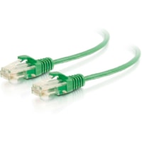 C2G 5ft Cat6 Slim Snagless Unshielded (UTP) Ethernet Cable - Green - 5 ft (1.52 m) Category 6 Network Cable for Network Device - First End: 1 x RJ-45 Network - Male - Second End: 1 x RJ-45 Network - Male - Patch Cable - 28 AWG - Green