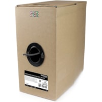StarTech.com - Câble réseau WIRC6CMPBLK - 1000 pi (304,80 m) Catégorie 6 Câble réseau pour Périphérique réseau - 1er bout : Fil dénudé - 2e bout : Fil dénudé - 10 Gbit/s - Plenum, CMP, FT6 - 23 AWG - Noir - 1 chaque