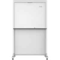 Chevalet pour tableau effaçable à sec Motion Quartet - largeur de 40 po (1016 mm) x hauteur de 68 po (1727,20 mm) - Surface Blanc Acier peint - Frame Blanc Aluminium, Aluminium - Rectangle - Horizontal - Magnétique - Assemblage requis - 1 chaque