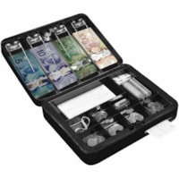 Royal Sovereign CMCB-300/ Deluxe Cash Box - 4 Bill - 9 Coin - Steel - Cool Gray - 3.70" (93.98 mm) Height x 11.80" (299.72 mm) Width x 9.50" (241.30 mm) Depth