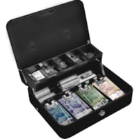 Royal Sovereign CMCB-400 Tiered Deluxe Cash Box - 4 Bill - Steel - Gray - 4" (101.60 mm) Height x 11.80" (299.72 mm) Width x 10" (254 mm) Depth