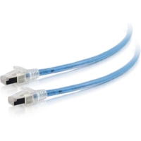 C2G 35ft HDBaseT Cat6a Cable with Discontinuous Shielding - Plenum - Blue - 35 ft Category 6a Network Cable for Network Device - First End: 1 x RJ-45 Network - Male - Second End: 1 x RJ-45 Network - Male - 10 Gbit/s - Patch Cable - Shielding - Gold Plated Contact - 23 AWG - Blue