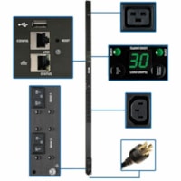 Tripp Lite by Eaton Unité de distribution d'alimentation PDUMNV30HV2LX 42-Outlet - Monitored - NEMA L6-30P - 6 x IEC 60320 C19, 36 x IEC 60320 C13 - 230 V AC - 0U - Vertical - Montable en rack