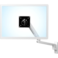 Bras support d'écran pour Téléviseur, Moniteur LCD - Blanc Ergotron - 1 Écran(s) supportés - 34 po Support d'écran - 20 lb (9071,85 g) Capacité de charge - 75 x 75, 100 x 100