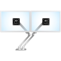 Bras support d'écran pour Moniteur LCD - Aluminium poli Ergotron - 2 Écran(s) supportés - 24 po (609,60 mm) Support d'écran - 40 lb (18143,69 g) Capacité de charge - 75 x 75, 100 x 100