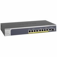 Commutateur Ethernet MS510TXPP 9 Ports Gérable Netgear - 9 Ports - Gérable - 2 Couche supportée - Modulaire - Paire torsadée, Fibre Optique - Montable en rack, Bureau - À vie Garantie limitée