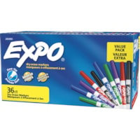 Expo Low-Odor Dry-erase Markers - Fine Marker Point - 36 / Pack