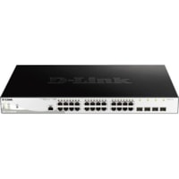 Commutateur Ethernet DGS-1210 DGS-1210-28MP 24 Ports Gérable - Gigabit Ethernet - 1000Base-X, 10/100/1000Base-T D-Link - 24 Ports - Gérable - Gigabit Ethernet - 1000Base-X, 10/100/1000Base-T - 2 Couche supportée - Modulaire - 4 Emplacements SFP - 33,10 W Consommation d'én