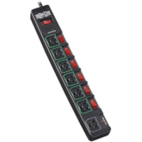 Tripp Lite by Eaton TLP76MSGB ECO-Surge 7-Outlet Surge Protector - 7 x NEMA 5-15R - 1.80 kVA - 1080 J - 120 V AC Input - 120 V AC Output - 6 ft (1.83 m)