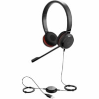 Jabra Evolve 20SE MS Stereo - Stereo - USB - Wired - 32 Ohm - 150 Hz to 7 kHz - Over-the-head - Binaural - Supra-aural - 3.1 ft (0.95 m) Cable - Noise Canceling