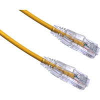 Axiom 10FT CAT6 BENDnFLEX Ultra-Thin Snagless Patch Cable 550mhz (Yellow) - 10 ft Category 6 Network Cable for Network Device - First End: 1 x RJ-45 Network - Male - Second End: 1 x RJ-45 Network - Male - Patch Cable - Gold Plated Contact - 28 AWG - Yellow 