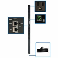 Tripp Lite by Eaton PDUMV15NETLX 16-Outlet PDU - Switched - NEMA 5-15P - 16 x NEMA 5-15R - 120 V AC - 0U - Vertical - Rack-mountable 