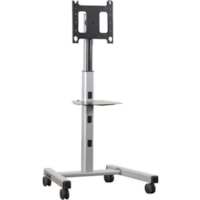 Chief Mobile Cart Kit: PFCUS with PAC700 Case - 90.72 kg Capacity - 37.1" Width x 32.1" Depth x 81.6" Height - Silver - For 1 Devices