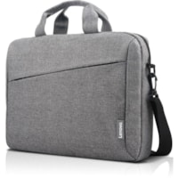 Lenovo T210 Carrying Case for 15.6" Notebook, Book - Gray - Water Resistant - Polyester Body - Handle, Luggage Strap - 15.75" (400 mm) Height x 11.81" (300 mm) Width x 2.17" (55 mm) Depth