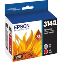 Epson Claria Photo HD T314XL Original Inkjet Ink Cartridge - Multi-pack - Red, Gray - 2 Pack - Inkjet - 2 Pack