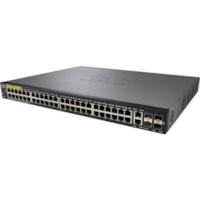 Cisco SF350-48MP 48-Port 10 100 PoE Managed Switch - 48 Ports - Manageable - Gigabit Ethernet, Fast Ethernet - 10/100Base-TX, 1000Base-X, 10/100/1000Base-TX - 3 Layer Supported - Modular - 4 SFP Slots - Optical Fiber, Twisted Pair - Desktop