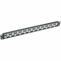 Tripp Lite by Eaton Network Pièce pour panneau N254-024-6A-OF - 24 Port(s) - 24 x RJ-45 - 1U Haut - 19" Grand angle - Montable en rack