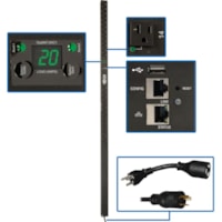 Tripp Lite by Eaton PDUMVR20NETLX 24-Outlet PDU - Switched - NEMA 5-20P, NEMA L5-20P - 24 x NEMA 5-15/20R - 120 V AC - 0U - Vertical - Rack-mountable 