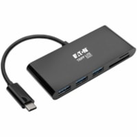 Concentrateur USB/lecteur de cartes mémoire U460-003-3AMB - USB Type C - Externe - Noir Tripp Lite by Eaton - USB Type C - Externe - 5 Port(s) USB - 3 Port(s) USB 3.0 - PC, Mac