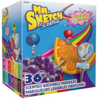 Mr. Sketch Scented Washable Markers - Chisel Marker Point - Assorted Ink - 36 / Set