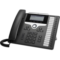 Téléphone IP 7861 - Remis à Neuf - Filaire - Fixation au mur, Bureau - Charbon Cisco - 16 x Ligne Totale - VoIP - 2 x Réseasu (RJ-45) - PoE Ports