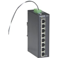 Black Box Industrial Unmanaged Gigabit PoE+ Switch - 8-Port - 8 Ports - Gigabit Ethernet - 10/100/1000Base-TX - 2 Layer Supported - Twisted Pair - Wall Mountable, DIN Rail Mountable - 5 Year Limited Warranty 