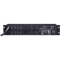 CyberPower PDU31008 Monitored PDU, 200/240V, 30A, 16-Outlet, 1U Rackmount - Monitored - NEMA L6-30P - 12 x IEC 60320 C13, 4 x IEC 60320 C19 - 230 V AC - Network (RJ-45) - 12 ft (3.66 m) Cord Length - 2U - Horizontal/Vertical - Rack-mountable, Wall-mountable