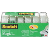 Ruban invisible Magic Scotch - longueur de 2 pi (0,6 m) x largeur de 0,75 po (19,1 mm) - 6 / emballage