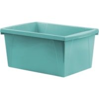 Storex 5.5 Gallon Storage Bins, Teal - Internal Dimensions: 14" (355.60 mm) Length - External Dimensions: 16.8" Length x 11.9" Width x 8.3" Height - 5.50 gal (20819.764812 mL) - Media Size Supported: Legal, Letter - Plastic - Teal - For Supplies, Paper, Workbook, Classroom Supplies - 1 Each