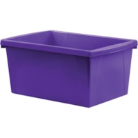 Storex 5.5 Gallon Storage Bins, Purple - Internal Dimensions: 14" (355.60 mm) Length - External Dimensions: 16.8" Length x 11.9" Width x 8.3" Height - 5.50 gal (20819.764812 mL) - Media Size Supported: Legal, Letter - Plastic - Purple - For Supplies, Paper, Workbook, Classroom Supplies - 1 Each