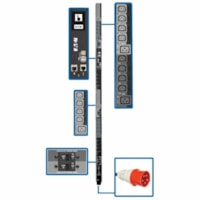 Tripp Lite by Eaton PDU3XEVSR6G32B 30-Outlet PDU - Switched - IEC 60309 32A Red 3P+N+E - 6 x IEC 60320 C19, 24 x IEC 60320 C13 - 380 V AC, 400 V AC - 0U - Vertical - Rack-mountable 