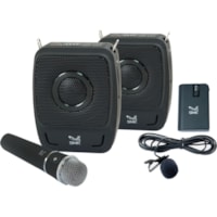 Système de sonorisation au public GoSpeak VP3450 avec 50 W Amplificateur - Sans fil, Câble Microphone - Batterie SMK-Link - 50 W Amplificateur - Sans fil, Câble Microphone - Batterie - Amplificateur intégré - 2 x Hauts-Parleurs - 2 x Microphones - Bluetooth - Pile re