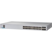 Cisco Catalyst WS-C2960L-24TS-LL Ethernet Switch - 24 Ports - Manageable - Gigabit Ethernet - 1000Base-X, 10/100/1000Base-TX - Refurbished - 4 Layer Supported - Modular - 4 SFP Slots - 60 W Power Consumption - Optical Fiber, Twisted Pair - Rack-mountable