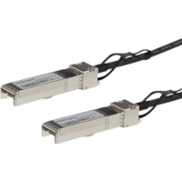 StarTech.com MSA Uncoded Compatible 0.5m 10G SFP+ to SFP+ Direct Attach Cable - 10 GbE SFP+ Copper DAC 10 Gbps Low Power Passive Twinax - SFP+ Direct-Attach Twinax cable complies w/ MSA industry standards - Copper Twinax Cable length: 0.5 m - Copper SFP+ cables use cost effective copper compared to 