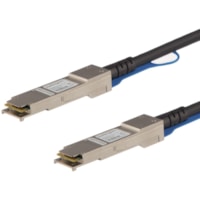 StarTech.com MSA Uncoded Compatible 5m 40G QSFP+ to QSFP+ Direct Attach Cable - 40 GbE QSFP+ Copper DAC 40 Gbps Low Power Passive Twinax - QSFP+ Direct-Attach Twinax cable complies w/ MSA industry standards - Copper Twinax Cable length: 5 m - Copper QSFP+ cables use cost effective copper compared to