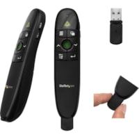 Star Tech.com Wireless Presentation Remote with Red Laser Pointer - 90 ft. - PowerPoint Presentation Clicker for Mac & Windows (PRESREMOTE) - Wireless presentation clicker has wireless range of up to 90 ft. - Laser pointer lets you present from anywhere - Compatible with virtually any Mac or Windows