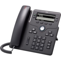 Téléphone IP 6851 - Filaire - Charbon Cisco - 4 x Ligne Totale - VoIP - 2 x Réseasu (RJ-45) - PoE Ports