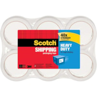 Scotch Heavy Duty Shipping Packaging Tape - Clear - 6 / Pack