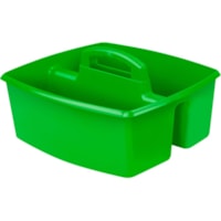 Caddie de rangement - De table Storex - hauteur de 6,4 po (161,93 mm) x largeur de 11 po (279,40 mm)longueur de 13 po (330,20 mm) - De table - Vert - Plastique - 1 chaque