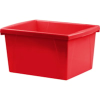 Storex Teal 4 Gallon Storage Bin - 3.96 gal (15000 mL) - Stackable - Plastic - Red - For Tool, Classroom Supplies - 1 Each