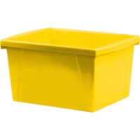 Storex Teal 4 Gallon Storage Bin - 3.96 gal (15000 mL) - Stackable - Plastic - Yellow - For Tool, Classroom Supplies - 1 Each