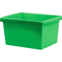 Storex Storage Case - 3.96 gal (15000 mL) - Stackable - Plastic - Green - For Tool, Classroom Supplies - 1 Each