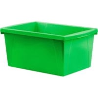 Storex 5.5 Gallon Storage Bins, Green - Internal Dimensions: 14" (355.60 mm) Length - External Dimensions: 16.8" (425.45 mm) Length x 11.9" (301.63 mm) Width x 8.3" (209.55 mm) Height - 5.50 gal (20819.76 mL) - Media Size Supported: Legal, Letter - Plastic - Green - For Supplies, Paper, Workbook, Cl