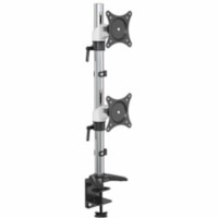 Amer Mounts Hydra HYDRA2V Desk Mount for Monitor, Curved Screen Display - White, Black, Chrome - Height Adjustable - 2 Display(s) Supported - 15" (381 mm) to 27" (685.80 mm) Screen Support - 35.27 lb (16000 g) Load Capacity - 75 x 75, 100 x 100 - VESA Mount Compatible - Steel, Aluminum Alloy, Plasti