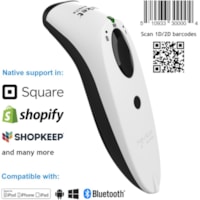 Scanner de code à barre SocketScan S740 Handheld - Sans fil Connectivité - Blanc Socket Mobile - Sans fil Connectivité - 1D, 2D - Imager - Bluetooth - Blanc