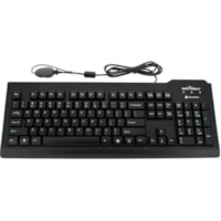 Seal Shield Silver Seal Glow Waterproof Keyboard Long Cable - Cable Connectivity - USB, PS/2 Interface - 104 Key(s) - English (US) - QWERTY Layout - Windows, Mac - Membrane Keyswitch - Black