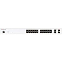 Fortinet FortiSwitch 124E-PoE Ethernet Switch - 24 Ports - Manageable - Gigabit Ethernet - 1000Base-T, 1000Base-X - 2 Layer Supported - Modular - 4 SFP Slots - Twisted Pair, Optical Fiber - 1U - Rack-mountable, Standalone - Lifetime Limited Warranty