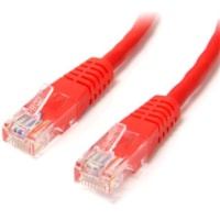 StarTech.com 6 ft Red Molded Cat5e UTP Patch Cable - Category 5e - 6 ft - 1 x RJ-45 Male - 1 x RJ-45 Male - Red